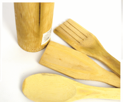 Puust söögiriistad 3tk (28 cm) koos topsiga - Image 2