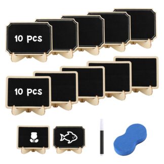 20 väikest tahvlikest koos pliiatsi ja kustutajaga