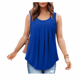 Sinine veniv varrukateta pluus suurus S