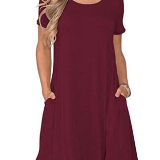 Pehme punane taskutega kleit suurus S