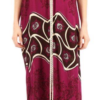 Naiste pikk V-kaelusega tuunika-kleit, fuksia (s. M)