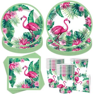 Flamingo teemaline papist peonõude komplekt l(50tk)