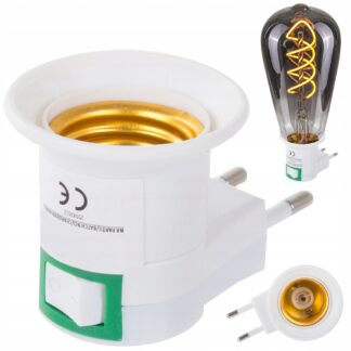 Lülitiga adapter lambipirnile, teeb pistikupesast lambi