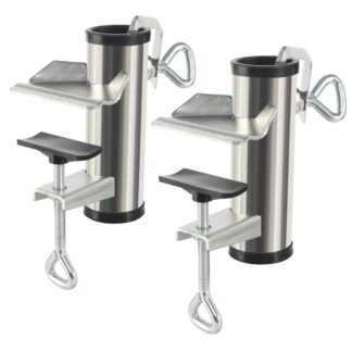 Päikesevarju rõdu kinnituselemendid, tsingitud, reguleeritav (2tk, Ø25-38mm)