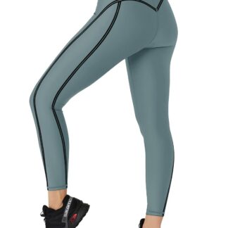 Naiste kõrge värvliga sportretuusid, läbipaistmatud, hallikasrohelised (s. XL)