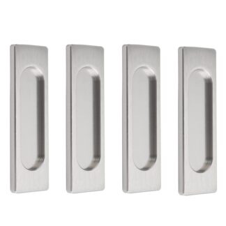 Kleebitavad liuguste käepidemed, alumiiniumisulamist, harjatud teras (4tk, 100mm)