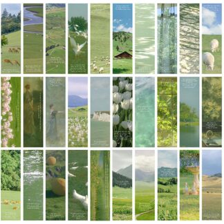 Järjehoidjad, rohelise metsa, mägede ja lillede motiiviga (30tk)