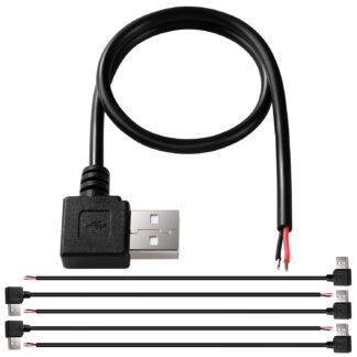 USB-A isane toitekaabel, 90-kraadine (5tk, 30cm)