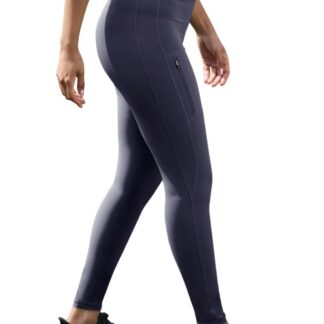 Naiste veekindlad treeningpüksid, taskuga, hallikassinised (s. S)