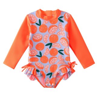 Tüdrukute UV-kindel pikkade varrukatega ujumistrikoo 12 kuud