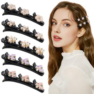 Lilledega juukseklambrid naistele (5tk)