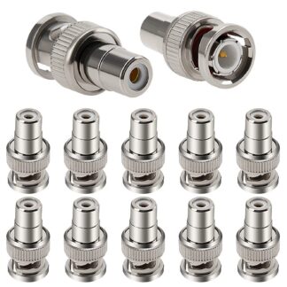 Metallist BNC-RCA adapterid valvekaamerale (10tk)
