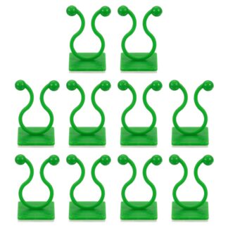 Kleebitavad taime- või kaabliklambrid, juhuslikult kas rohelised või valged, 100 tk