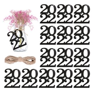 2022. aasta sädelevad sildid ja numbrid, kanepköiega, must (28+25tk, 3 rulli)