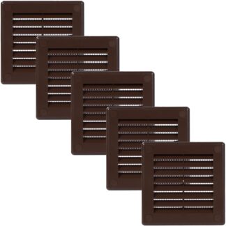 Mustad plastist ventilatsioonirestid (5tk, 20x20cm)