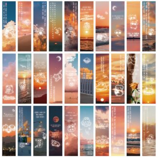 Järjehoidjad, helendav päikeseloojangu maastik (30tk)