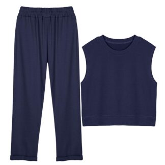 Naiste puuvillane dressikomplekt, sinine (s. L)