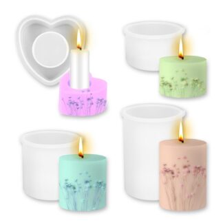 Silikoonvormid küünalde ja küünlaaluste jaoks, südamekujulised (4tk)