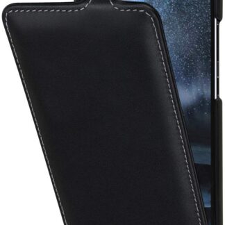 Nokia 9 PureView telefonikaaned, klapiga, nahast, must