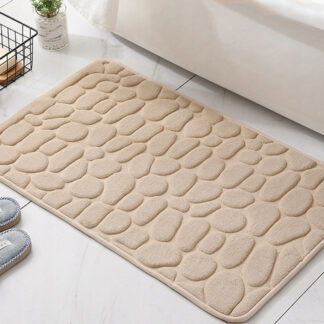 Kivimustriga imav vannitoamatt beež 80x50 cm