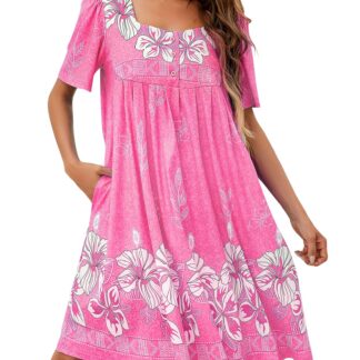 Naiste öösärk, lühikeste varrukatega, V-kaelusega, nööpidega S