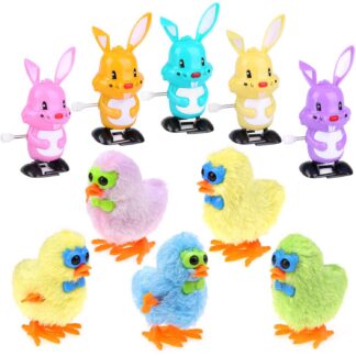 Kaks üleskeeratavat mänguasja - jänku + tibu, juhuslik värv