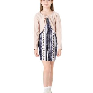 Tüdrukute kleidi ja kardigani komplekt, khaki (s. 146-152)