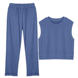 Naiste puuvillane dressikomplekt, sinine (s. M)