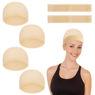 Parukavõrgud ja veniv silikoonist parukahoidja (6tk)