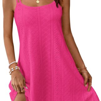 Naiste suvekleit, pitsilise disainiga, roosa (s. S)