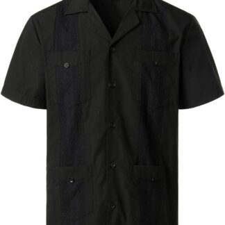 Meeste lühikeste varrukatega suvesärk, must (s. M)