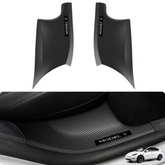 Tesla Model Y tagumise rea ukseläve kaitsed, süsinikkiust ABS plastik (2tk)