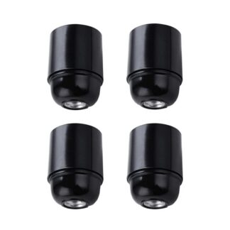 Vintage E27 lambipesad Edison pirnile, mustad, 4 tk